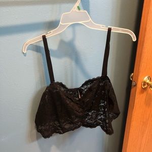 Torrid Curve Black Lace Bandeau 6 6X (see-through)